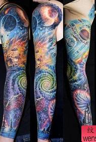 кул една цветна рака tattooвезда шема на тетоважи