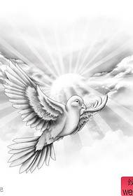 popolare popolare modello di tatuaggio uccello bianco e nero