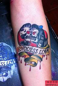 Tattoo show to share a European-American style arm tattoo image