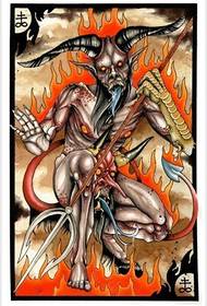 Populārs foršs dēmonu sātana tetovējumu manuskriptu grupa