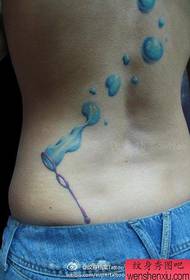 karete e tummeng ea khale ea blow bubble tattoo