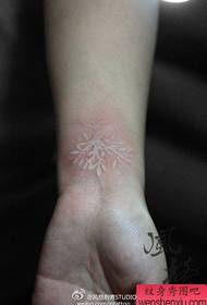 wrist small white totem tree tattoo pattern