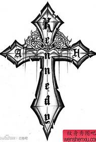 рукопис класичного татуювання хрестом