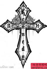un manoscritto classico del tatuaggio a croce