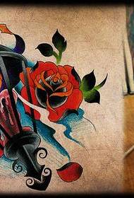 usa ka popular nga parisan sa estilo sa tattoo nga kandila sa kandila