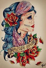 Coltello modello di bellezza classica tatuaggio