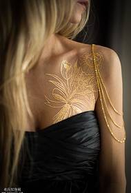 modello di tatuaggio fluorescente spalla