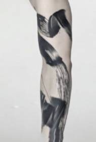 freehand τατουάζ μινιμαλιστική κινεζική εικόνα τατουάζ μελάνι στυλ
