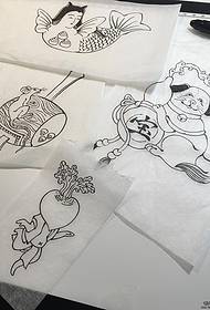 day Creative cute tattoo pattern manuscript