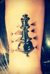 Tattoo inonakidza maitiro maitiro akasarudzika Chess tattoo maitiro