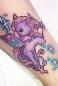 Faarf Set vu Cartoon kleng Biller Tattoo funktionnéiert Biller
