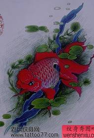 manuscrit de tatouage d'une carpe de poisson rouge 171712 - Diamant de couleur jaune pour artiste de tatouage œuvres de tatouage