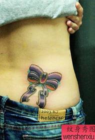 Mädchen Taille gut aussehende Farbe Bogen Tattoo-Muster