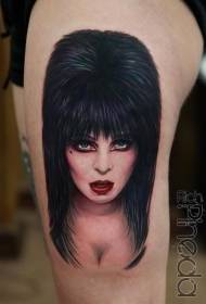 Bacak rengi kadın portre dövme resim