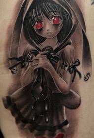 braccio bellissimo modello di tatuaggio bellezza dei cartoni animati