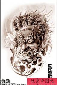 klasični rukopis za tetovažu glave Guanyin Bodhisattva