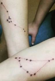 umgca wethala le-planethi liqokelelo lwamanqanaba e-constellation tattoo isebenza kwimifanekiso