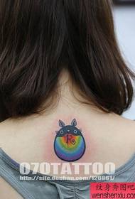 modèle de tatouage chinchillas coloré de retour fille