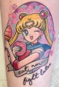 9 Zhang kartun dandanan wêdakakêna pola Zaman Sailor Moon Tattoo