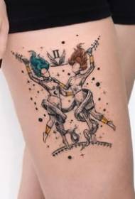 Constellation tattoo nhamba - 9 yakanaka nyenyedzi dhizaini tattoo