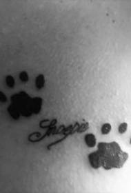 Motivo per tatuaggio con stampa zampa 10 tatuaggio nero con zampa di cane carino