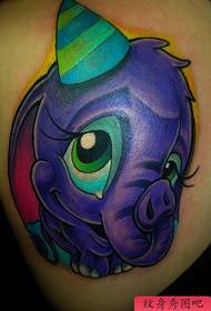 ຮູບແບບ tattoo ຊ້າງກາຕູນ