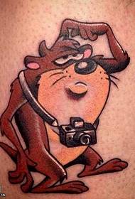 Been Faarf Dier Cartoon Tattoo Muster