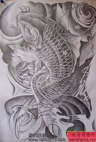 manoscritto tatuaggio calamari schiena piena