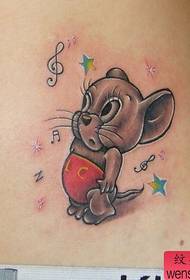 wzór ładny tatuaż kreskówka mysz brzucha