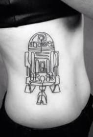 a set of simple stick figure tattoo pictures