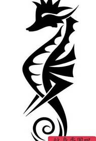 Immagine del tatuaggio dell'ippocampo Immagine del tatuaggio dell'ippocampo modello del tatuaggio