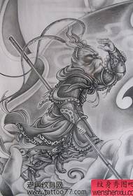 klasik Qitian Dasheng Sun Wukong naskah tato