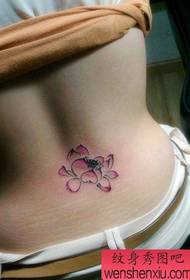 frumusețe talie pictură model de tatuaj lotus