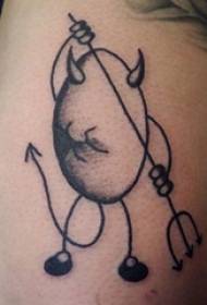 cáscara de huevo pequeño diablo creativo tatuaje foto