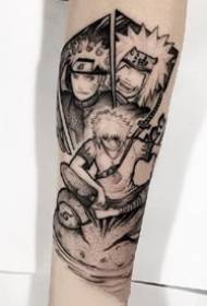 Anime Naruto Charakter Naruto Sasuke Kakashi Tattoo Bild