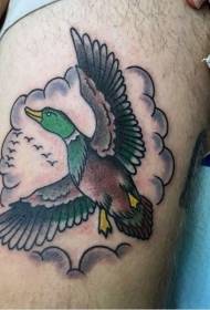 Been Faarf al Schoul fléien Wild Duck Tattoo