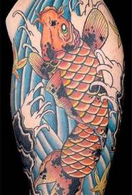 腕に描かれた和風koのタトゥーパターン