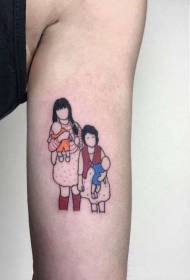 la foto sul corpo è un modello di tatuaggio fotografico molto monumentale