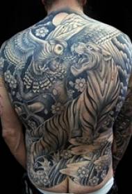 una varietà di ragazzi Back line schizzo prepotente modello di tatuaggio schiena piena area ampia