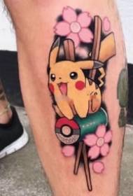 un inseme di disegni di tatuaggi di cartoon di Bikachu Pokémon