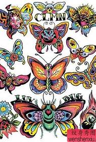 padrão de tatuagem: cor borboleta tatuagem tatuagem imagem