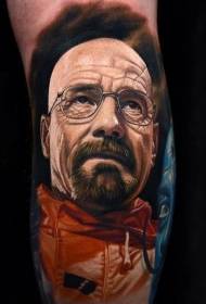 Brazo color realista patrón de tatuaje de Heisenberg