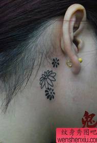 modello di tatuaggio semplice zouju dell'orecchio della ragazza