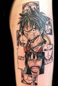 Enodelna tetovaža Slika 8 Anime One Piece v notranjosti Saurona in druge oblike tetovaže znakov