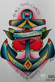 Anchor Love Tattoo Pattern