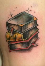 Bein Farbe Old School Book Tattoo-Muster