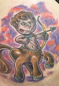 cartone animato colorato Finney baby Sagittarius tattoo pattern