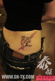 cintura bonica i bella constel·lació amb patró de tatuatge de flama