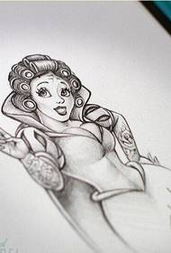 malie Snow White tattoo manuscript pattern pattern