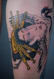 Isiko elincane laseJapan - iqoqo lemiklamo encane ye-tattoo yaseJapan ezingalweni nasemilenzeni